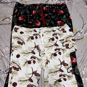 Stars Above - Gift Bundle - 2 Pairs Holiday Women's Plus 4X Super Soft PJ Pants